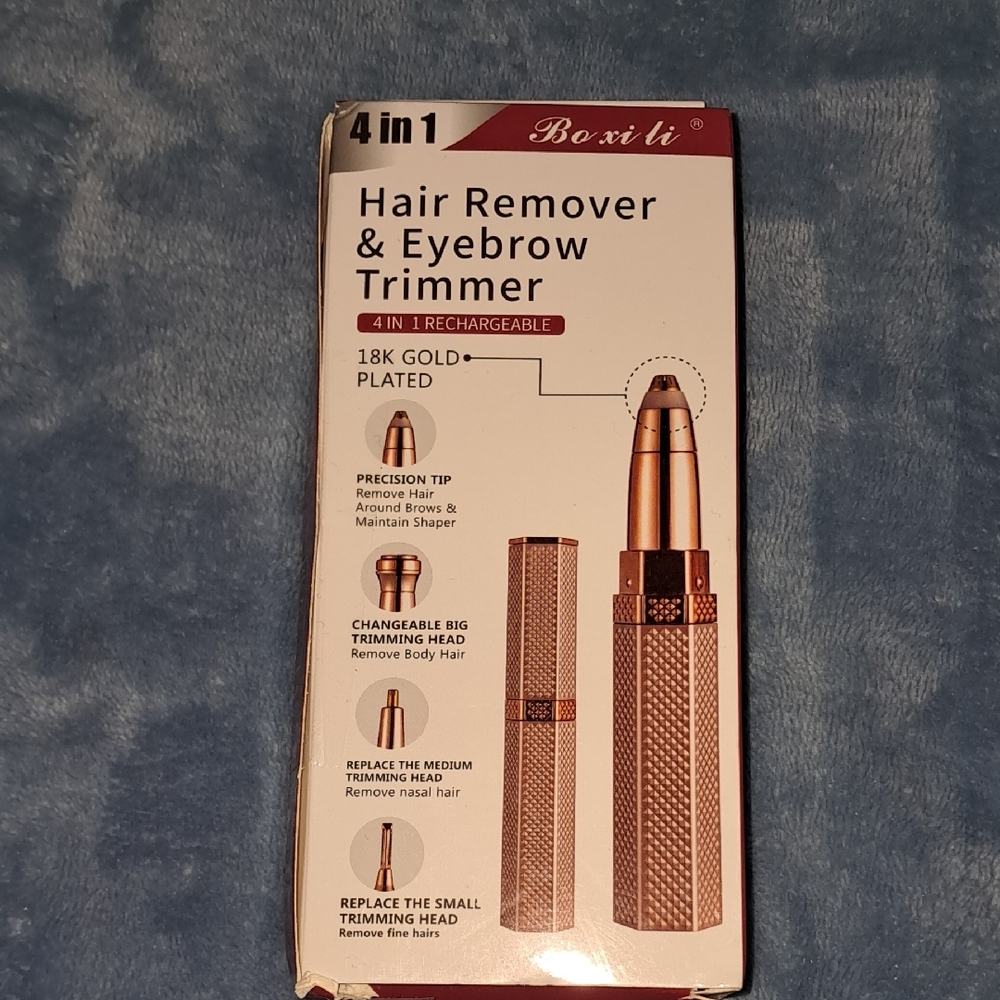 Gold Hair Remover & Eyebrow Trimmer Skincare Tool for Glowing Skin